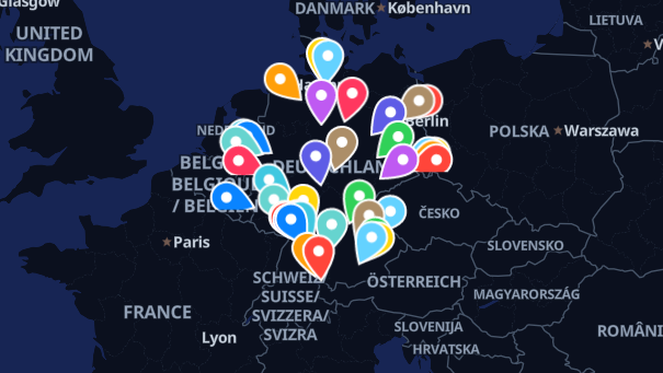 Map of company locations