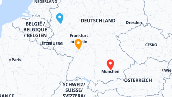 Map of company locations