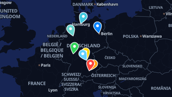 Map of company locations