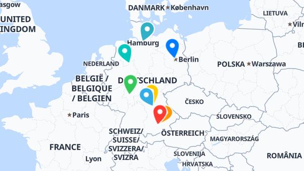 Map of company locations