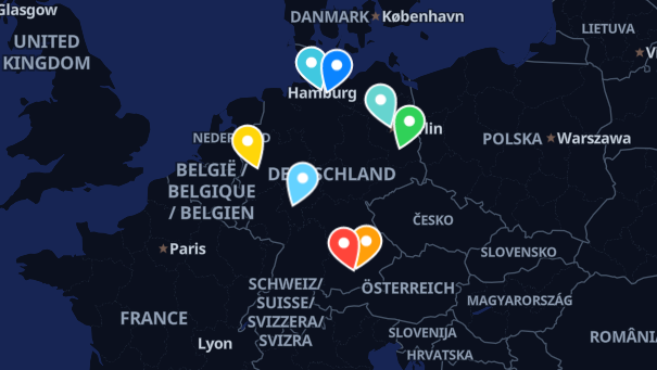 Map of company locations