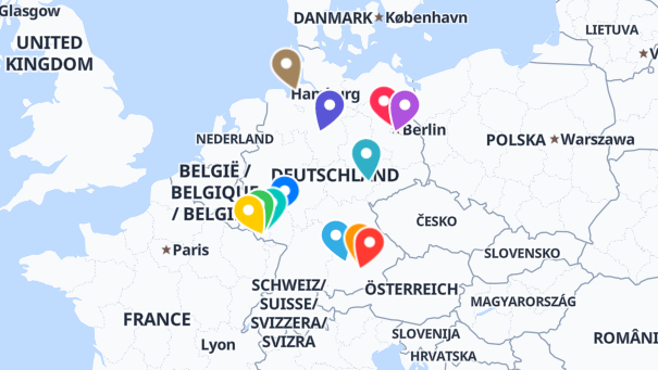 Map of company locations