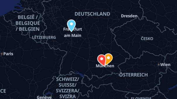 Map of company locations