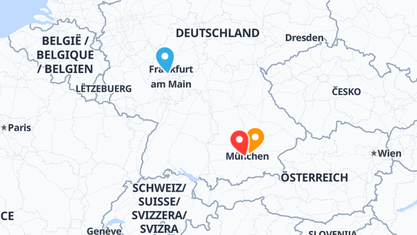 Map of company locations