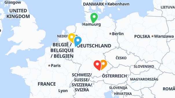 Map of company locations