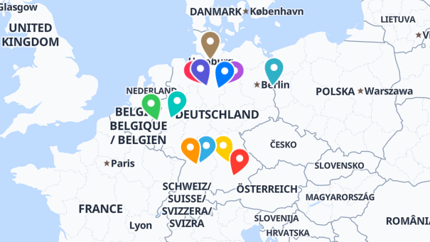 Map of company locations