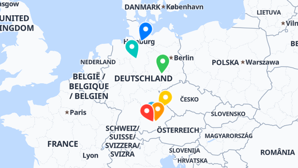 Map of company locations