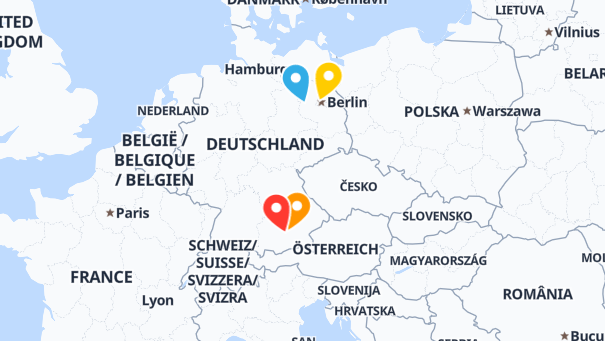 Map of company locations