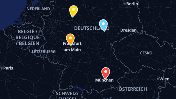 Map of company locations