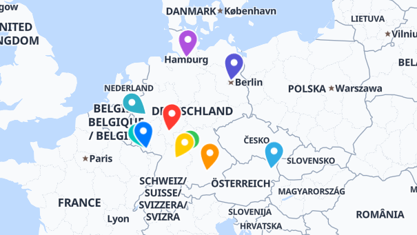 Map of company locations