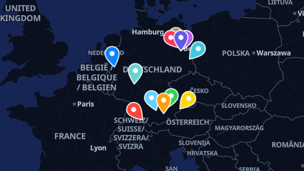 Map of company locations