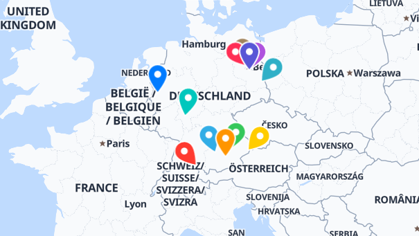 Map of company locations