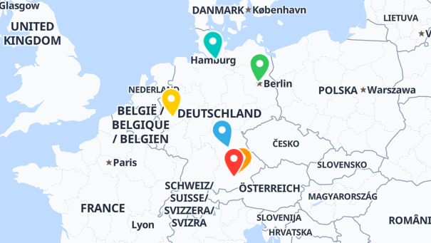 Map of company locations