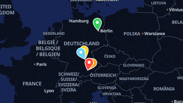 Map of company locations