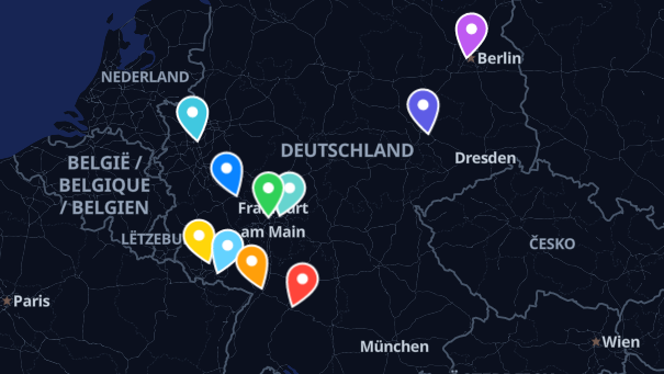 Map of company locations