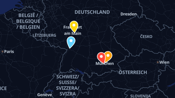 Map of company locations