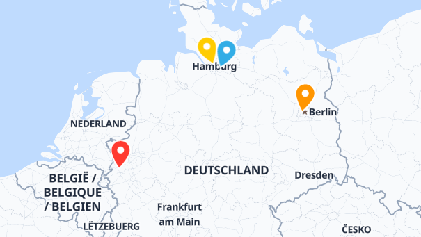 Map of company locations