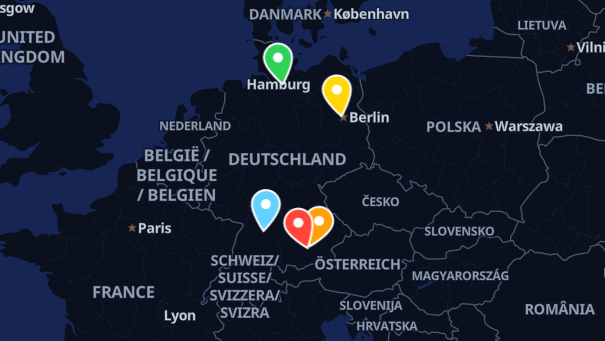Map of company locations