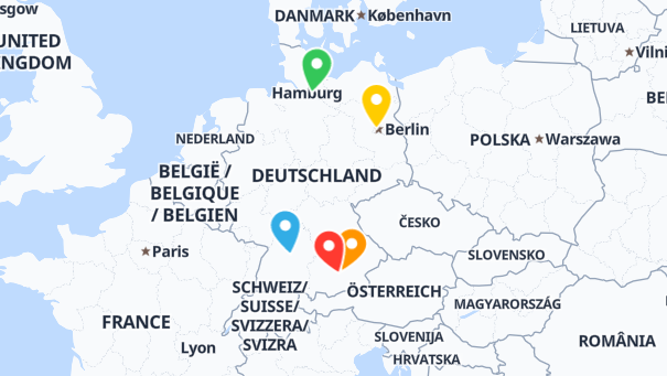 Map of company locations