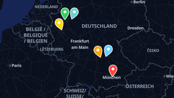 Map of company locations