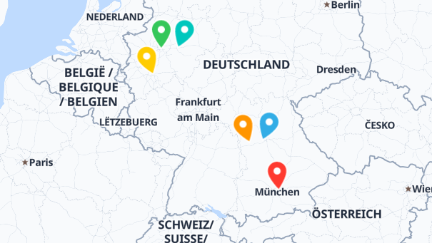 Map of company locations