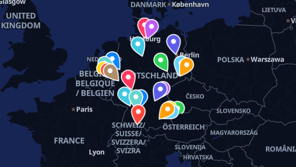 Map of company locations