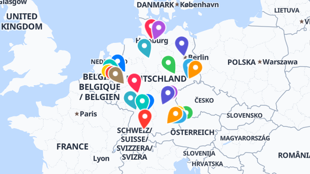 Map of company locations