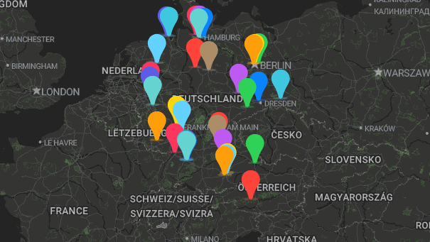 Map of company locations