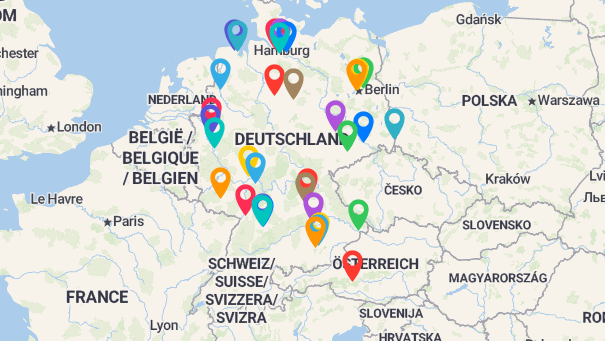 Map of company locations