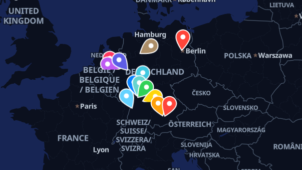 Map of company locations