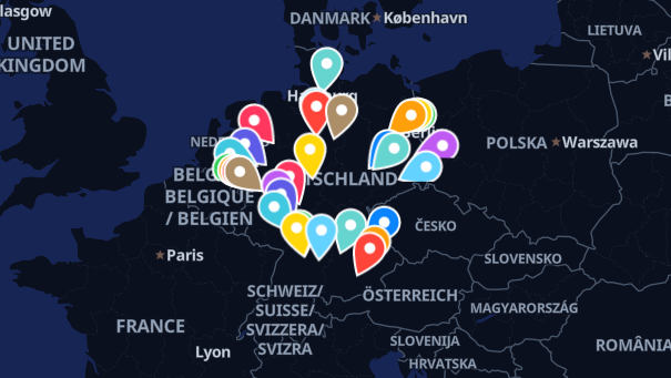 Map of company locations