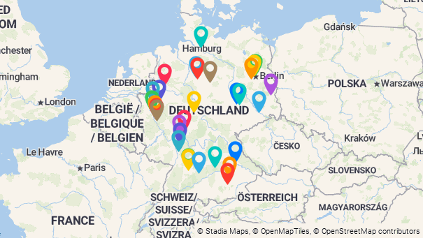 Map of company locations