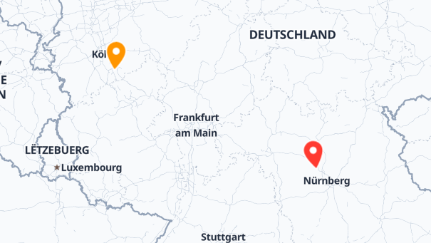 Map of company locations