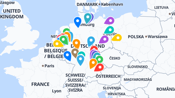 Map of company locations