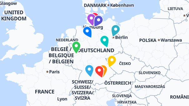 Map of company locations