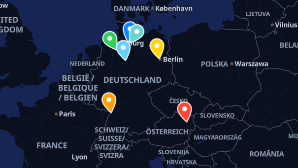 Map of company locations