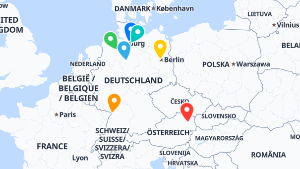 Map of company locations