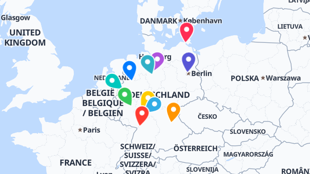 Map of company locations