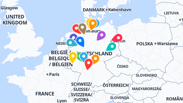 Map of company locations