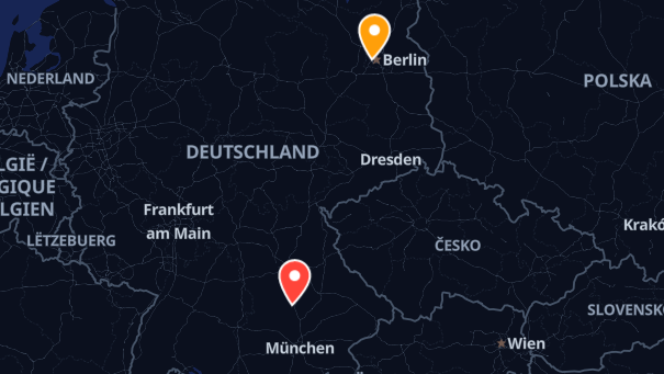 Map of company locations
