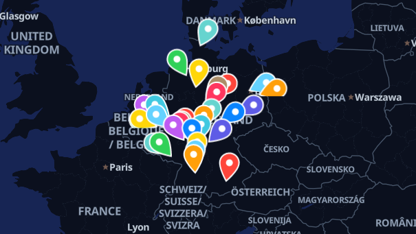 Map of company locations