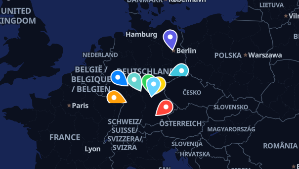 Map of company locations
