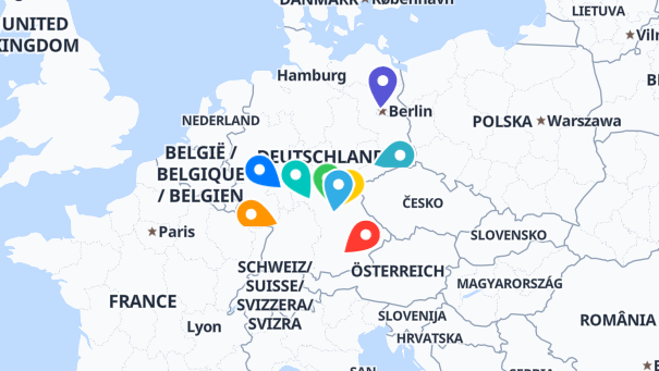 Map of company locations