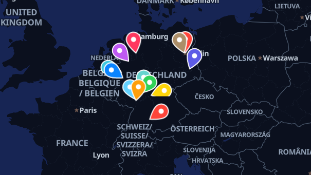 Map of company locations