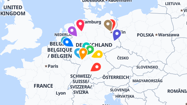 Map of company locations