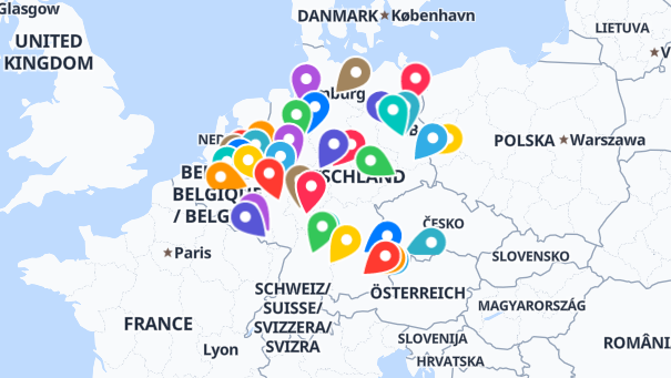 Map of company locations