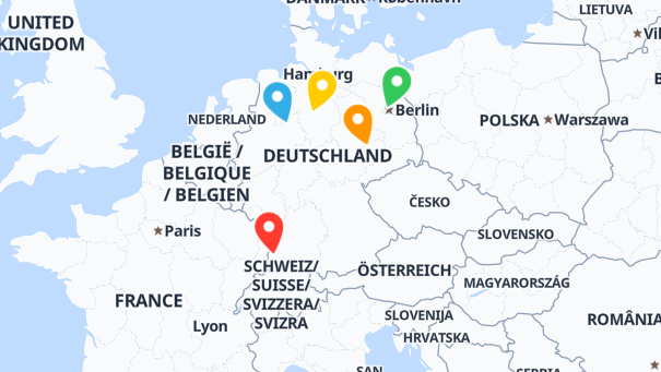 Map of company locations