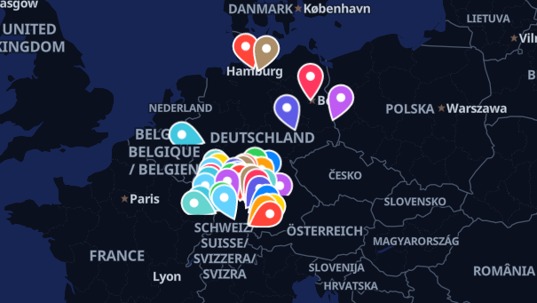 Map of company locations