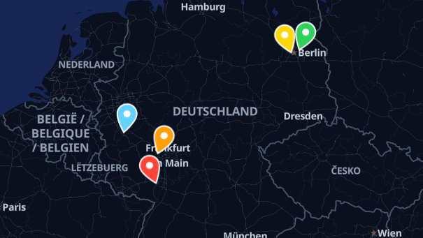 Map of company locations