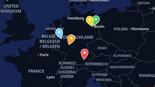 Map of company locations